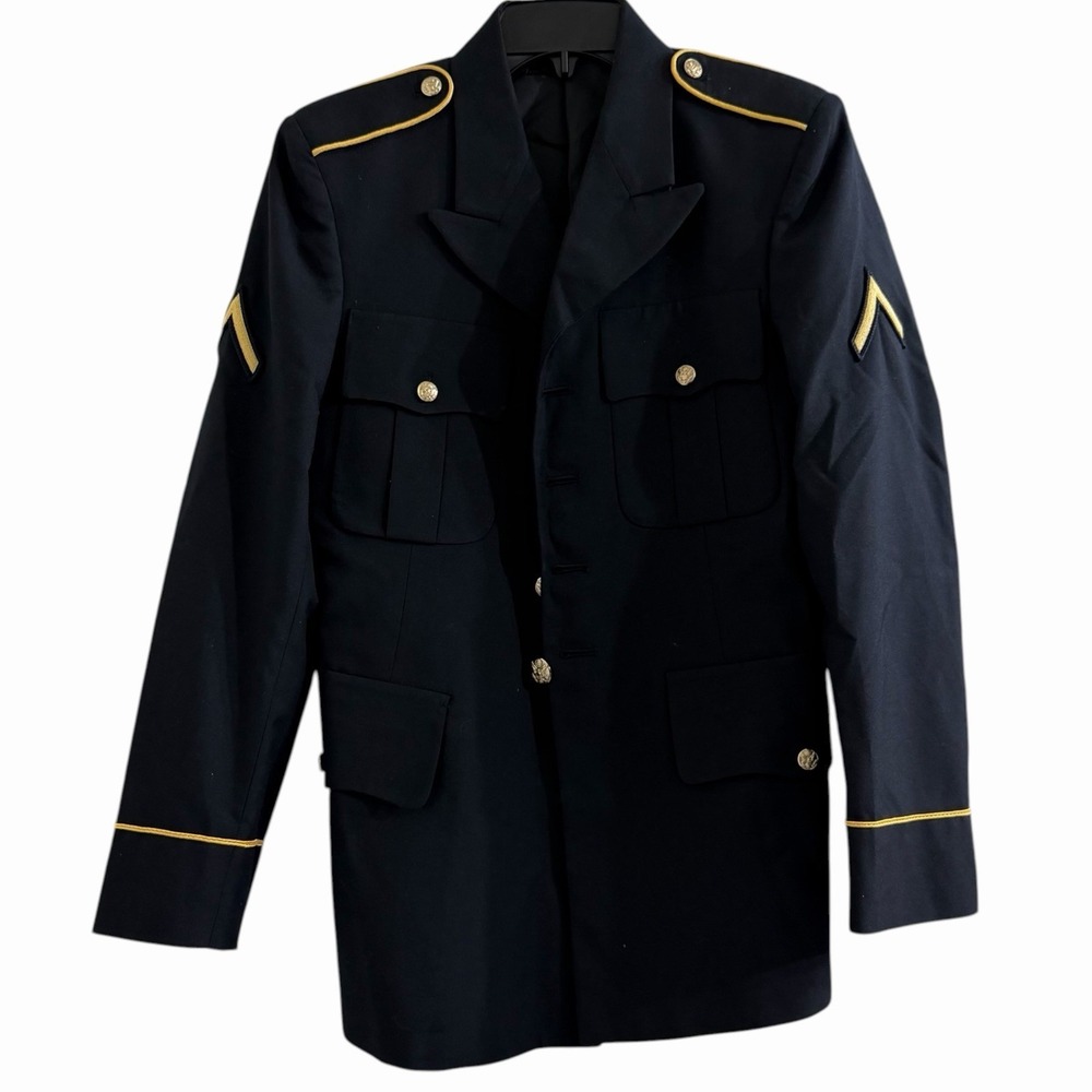 U.S. Army Dress Blue Uniform Coat 36SC DeRossi & Son‎ DSCP Blue 450 Gold Trim
